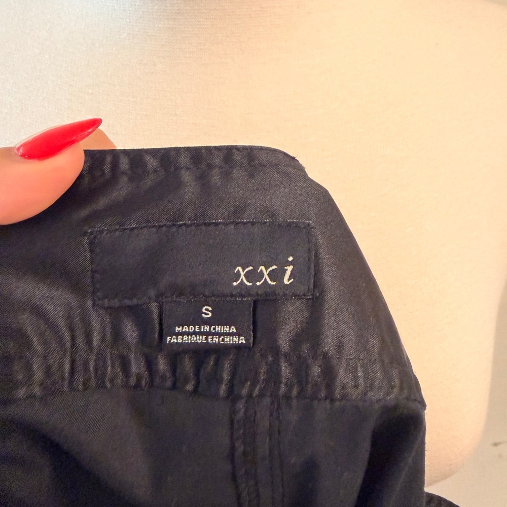 XXI Pencil Skirt Womens Small Black Sateen High Waisted Bodycon Office Wear - Picture 2 of 6